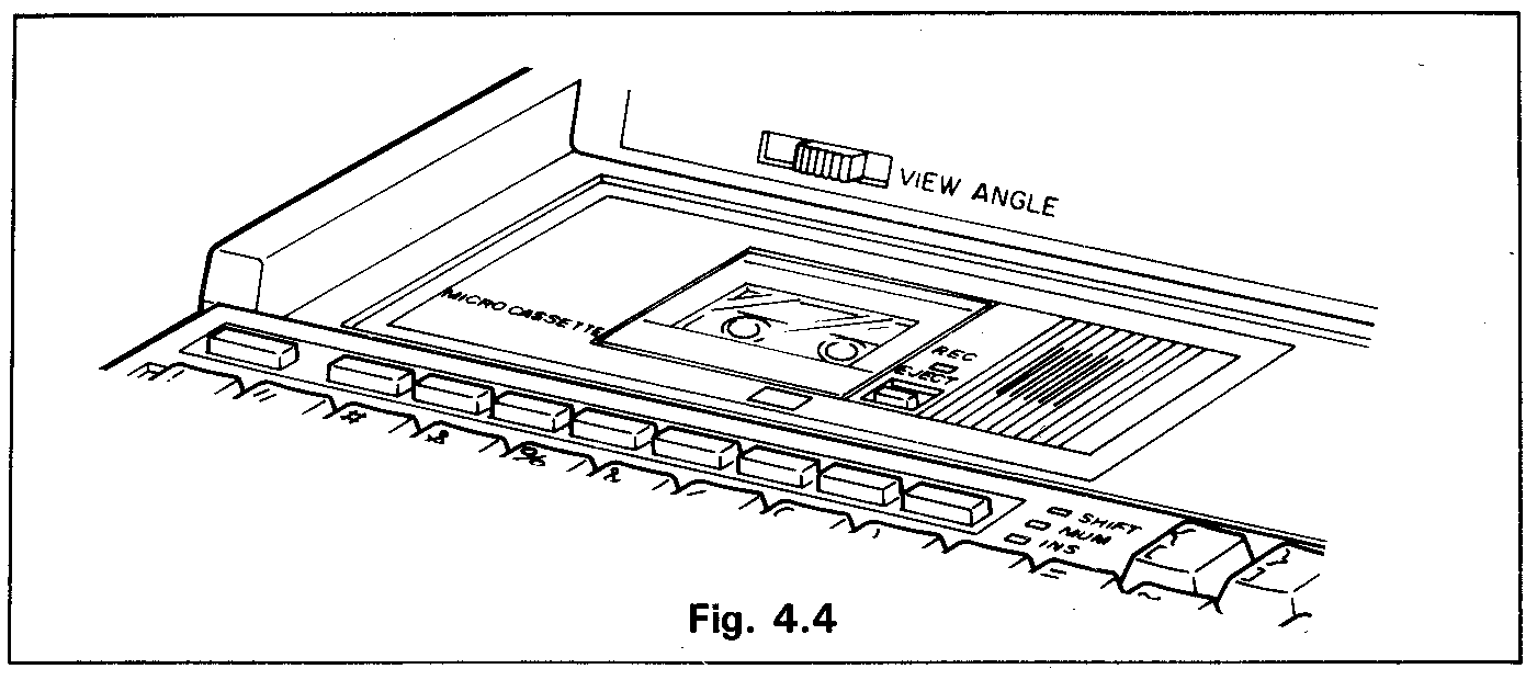 Fig. 4.4 - Close microcassette cover