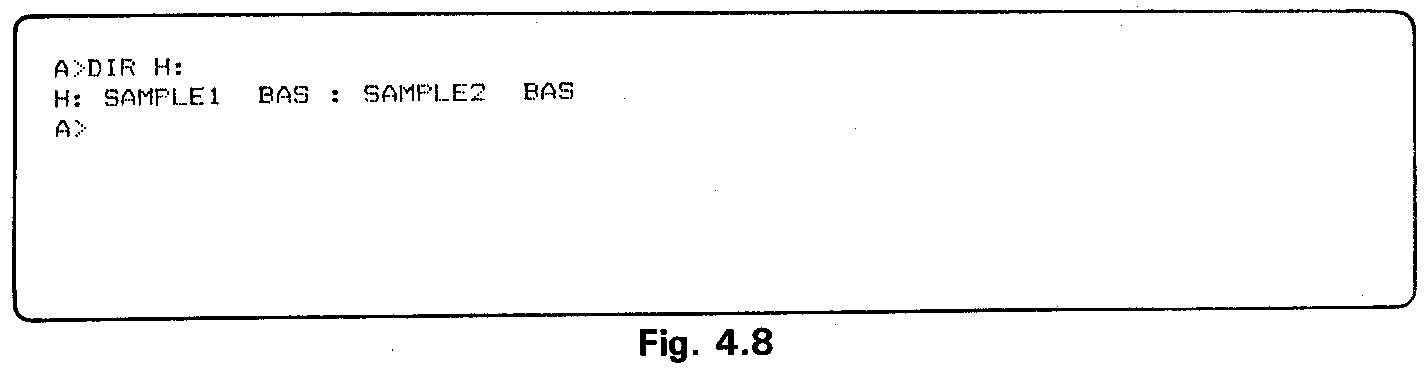 Fig. 4.8 - tape dir screen shot