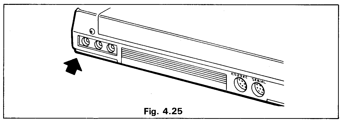 Fig. 4.25 - External speaker jack location