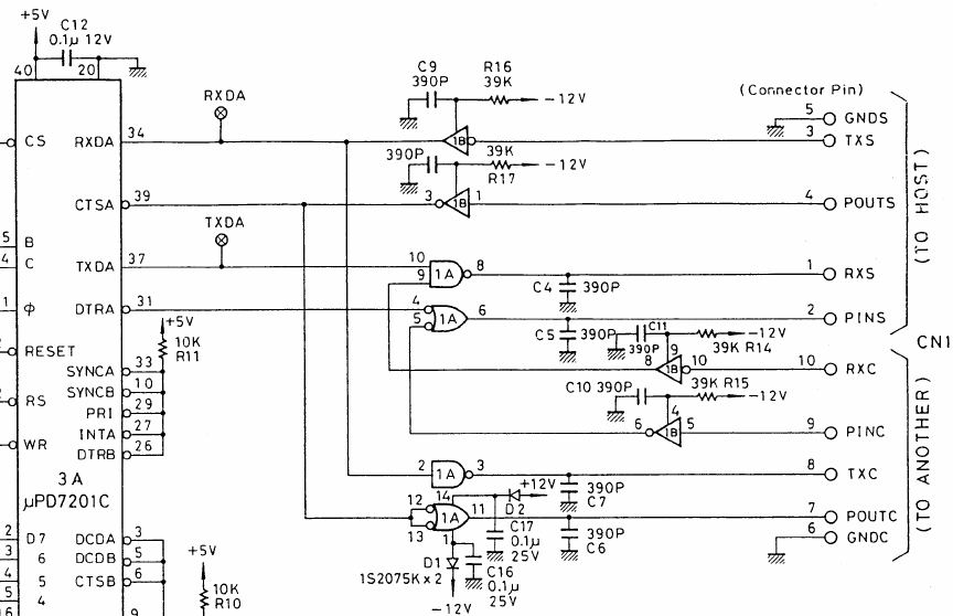 TF-20 serial interface circuit detail