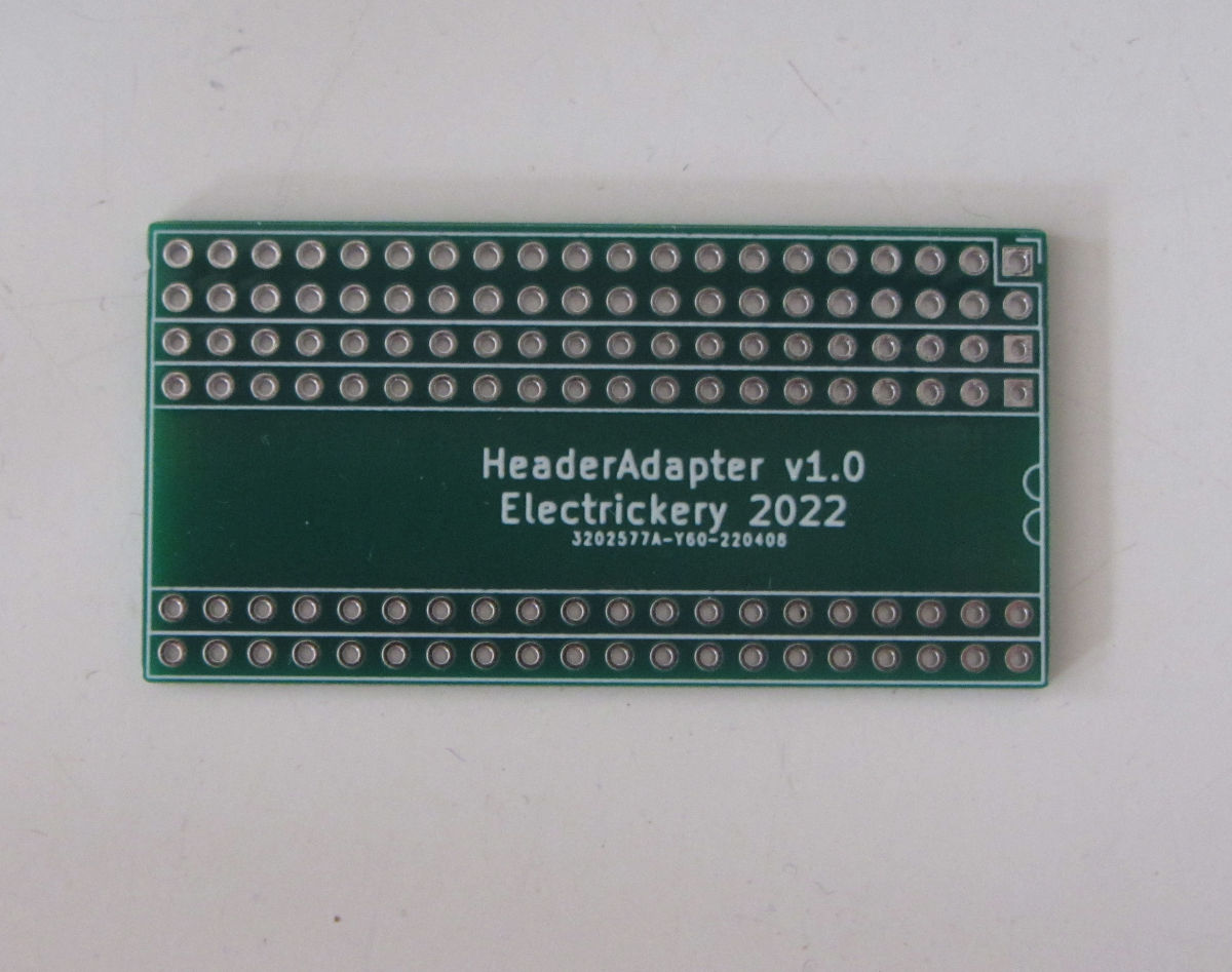 Board of the Header-adapter, to add a P1 bus to non-MPF-Ib boards.